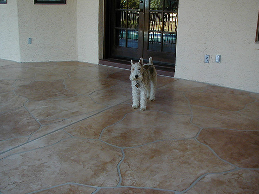 04-001 02: Acrylic Rear Patio by Cool Concrete Creations, LLC